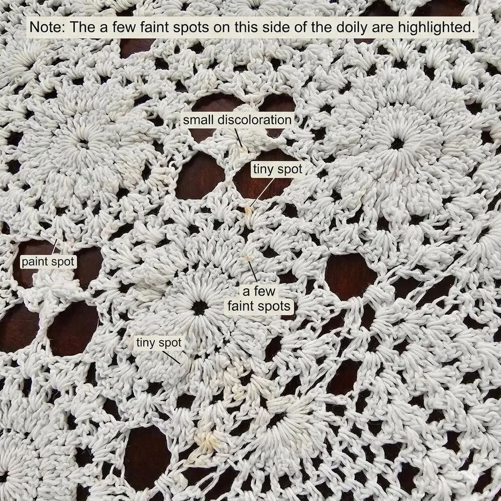 Vintage Oval Crochet Doily – 26